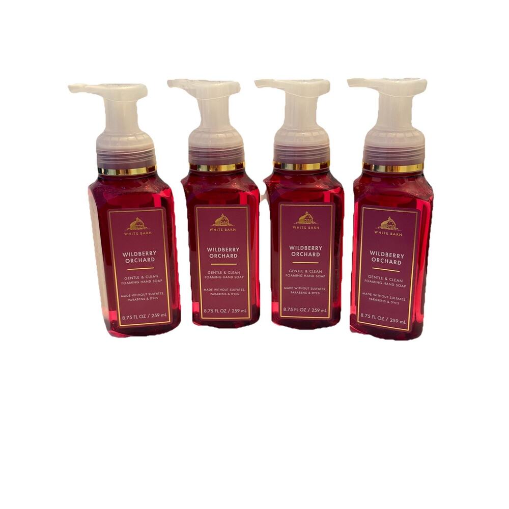 4 X Bath & Body Works WILDBERRY ORCHARD Gentle Foaming Hand Soap 8.75 fl oz